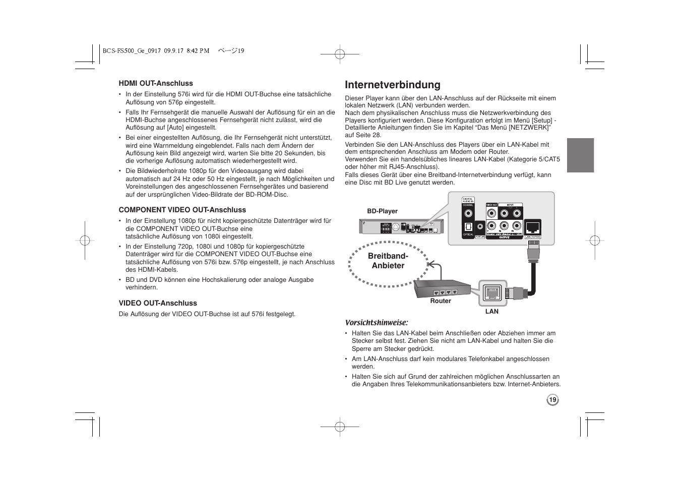 Internetverbindung -20, Internetverbindung | Pioneer BCS-FS500 User Manual | Page 115 / 304