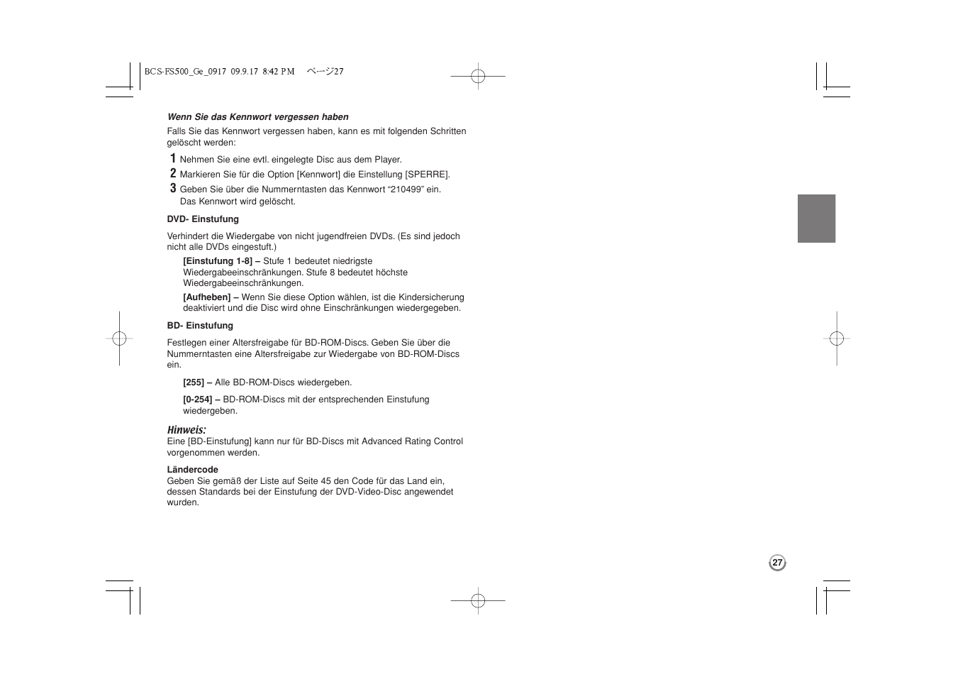 Pioneer BCS-FS500 User Manual | Page 123 / 304