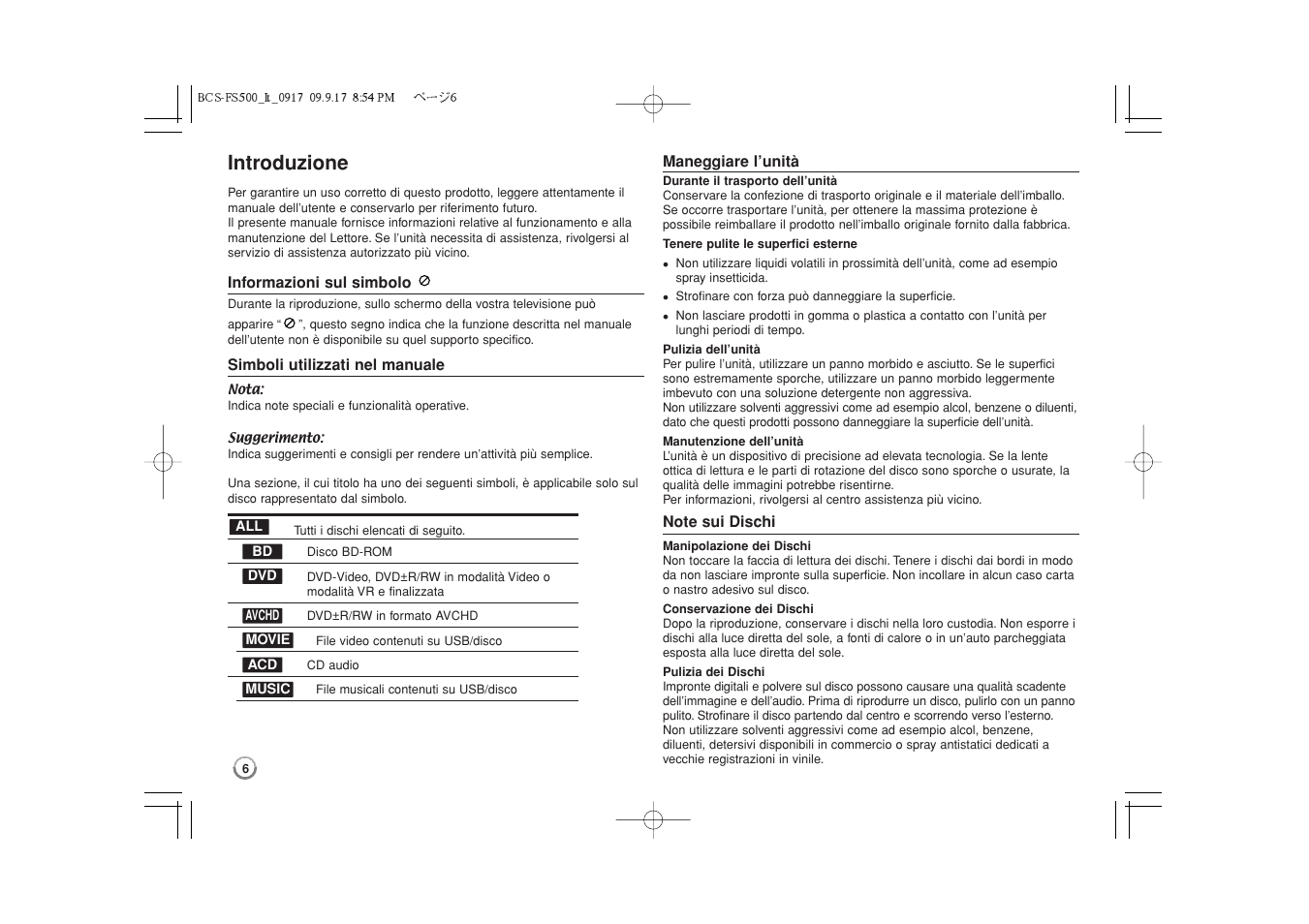 Introduzione -9, Introduzione | Pioneer BCS-FS500 User Manual | Page 150 / 304