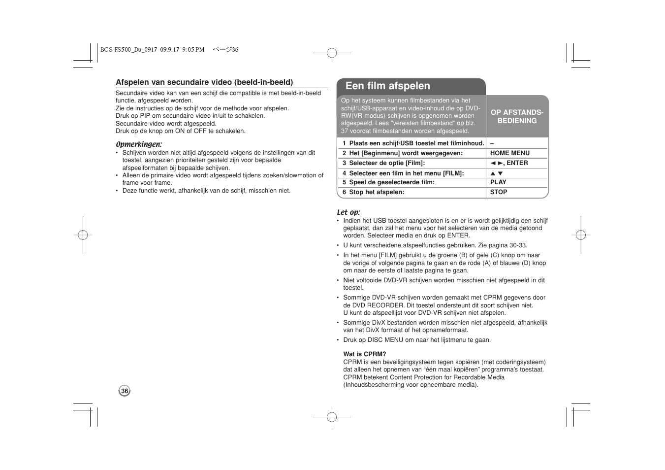 Een film afspelen -37, Een film afspelen | Pioneer BCS-FS500 User Manual | Page 228 / 304