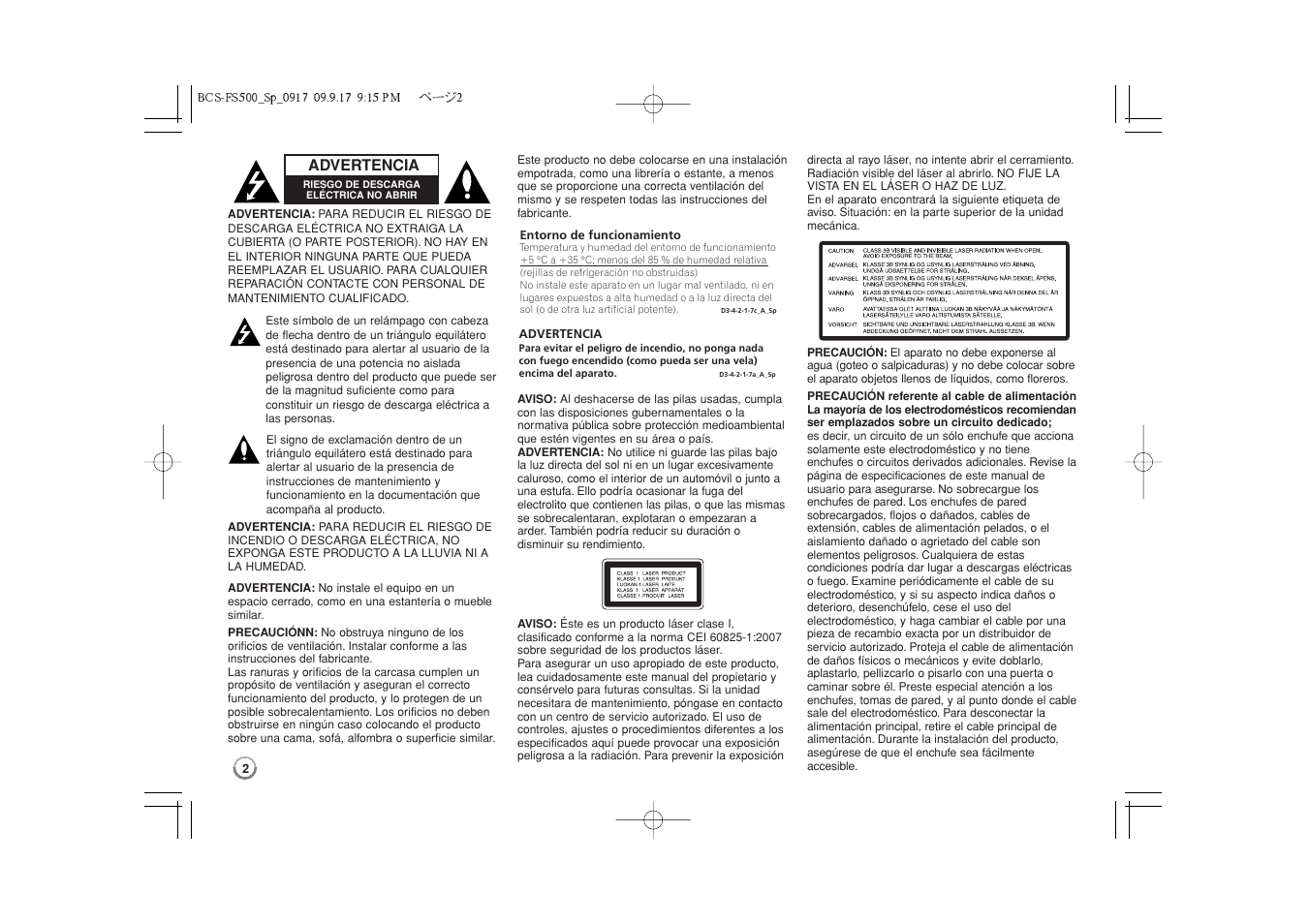 Pioneer BCS-FS500 User Manual | Page 242 / 304