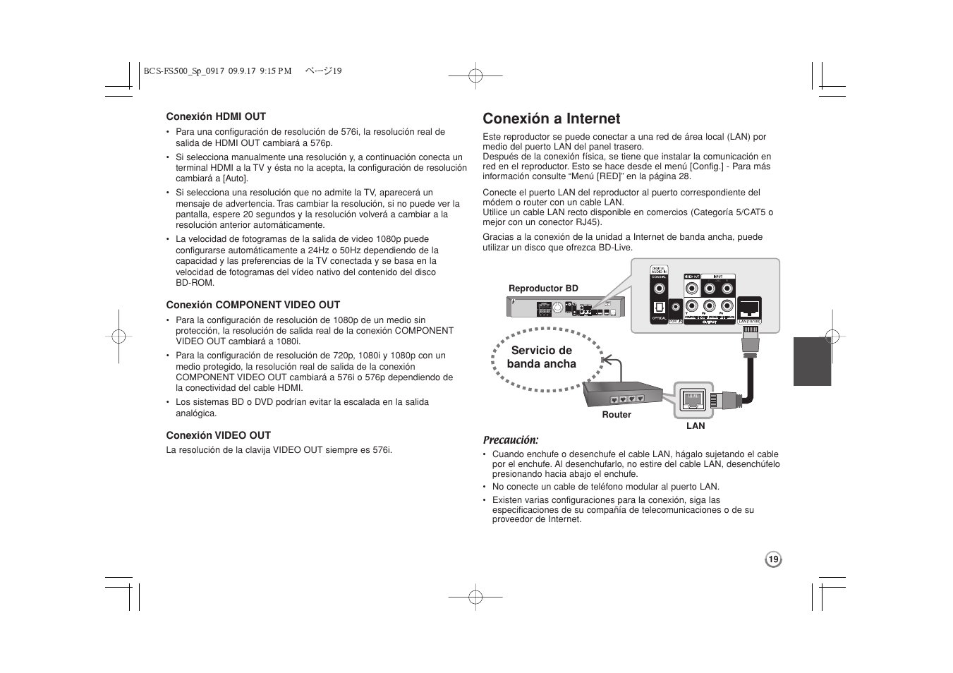 Conexión a internet -20, Conexión a internet | Pioneer BCS-FS500 User Manual | Page 259 / 304