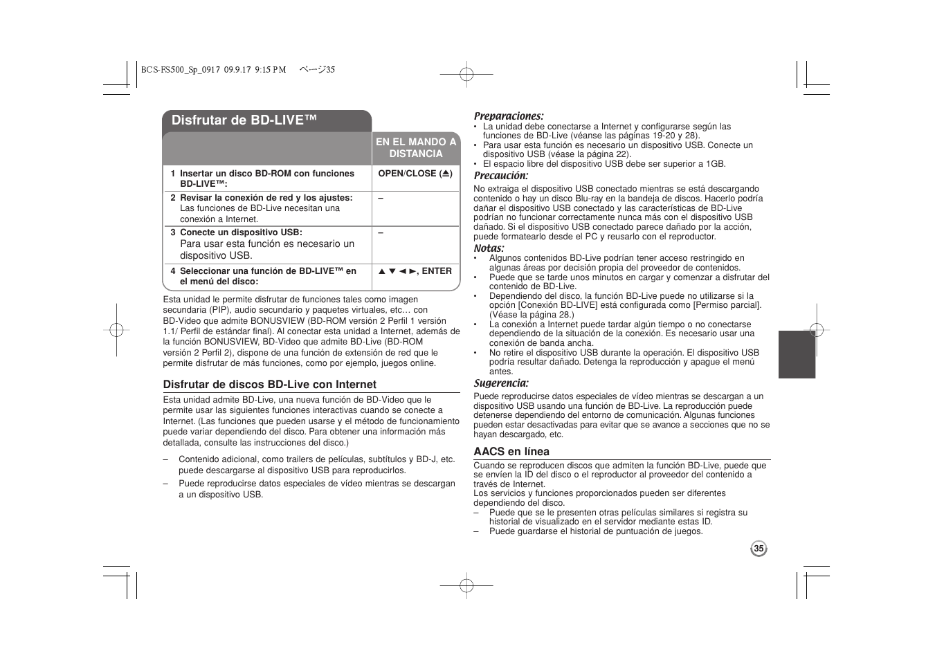 Disfrutar de bd-live™ -36, Disfrutar de bd-live | Pioneer BCS-FS500 User Manual | Page 275 / 304