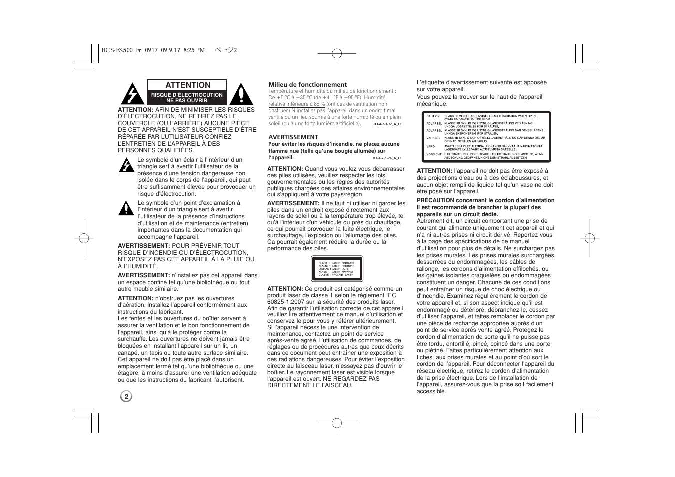 Pioneer BCS-FS500 User Manual | Page 50 / 304