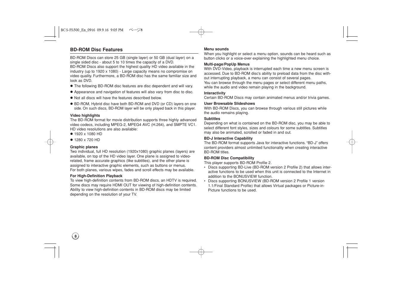 Pioneer BCS-FS500 User Manual | Page 8 / 304