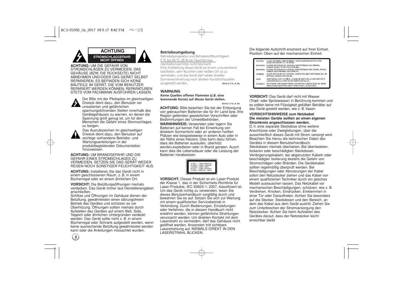 Pioneer BCS-FS500 User Manual | Page 98 / 304