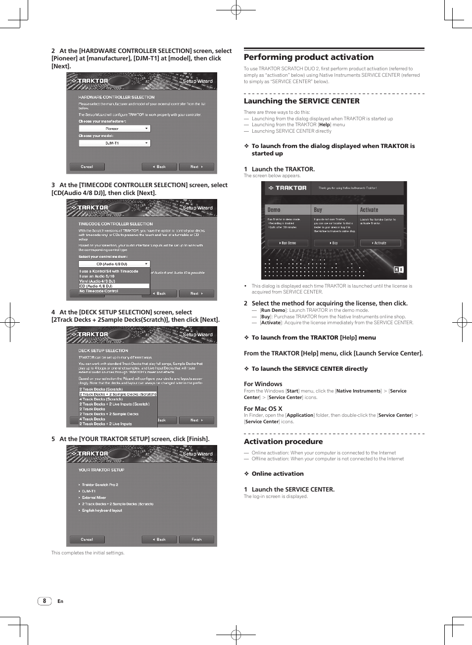 Performing product activation | Pioneer DJM-T1 User Manual | Page 8 / 100