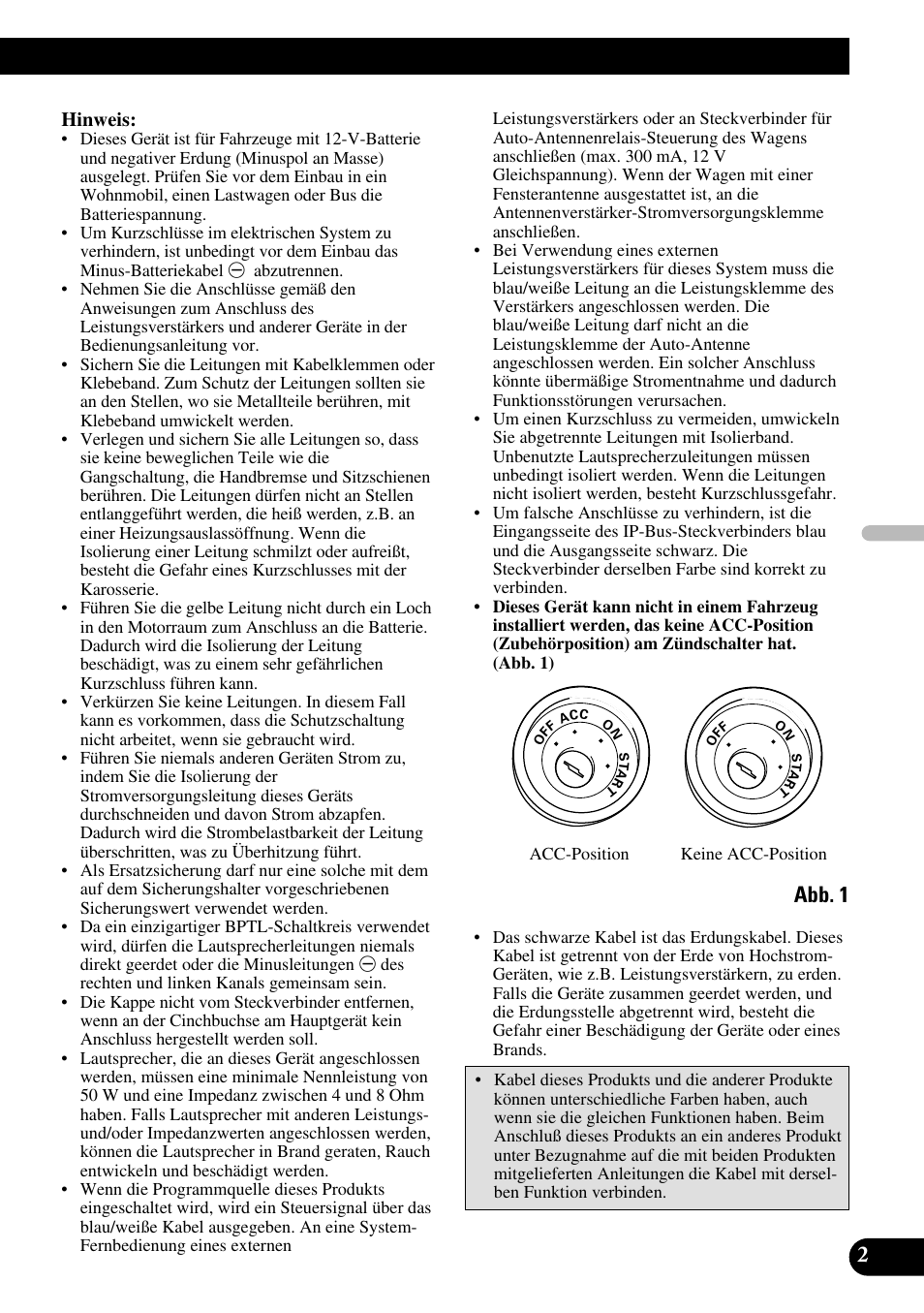 Abb. 1 | Pioneer AVH-P5700DVD User Manual | Page 31 / 86