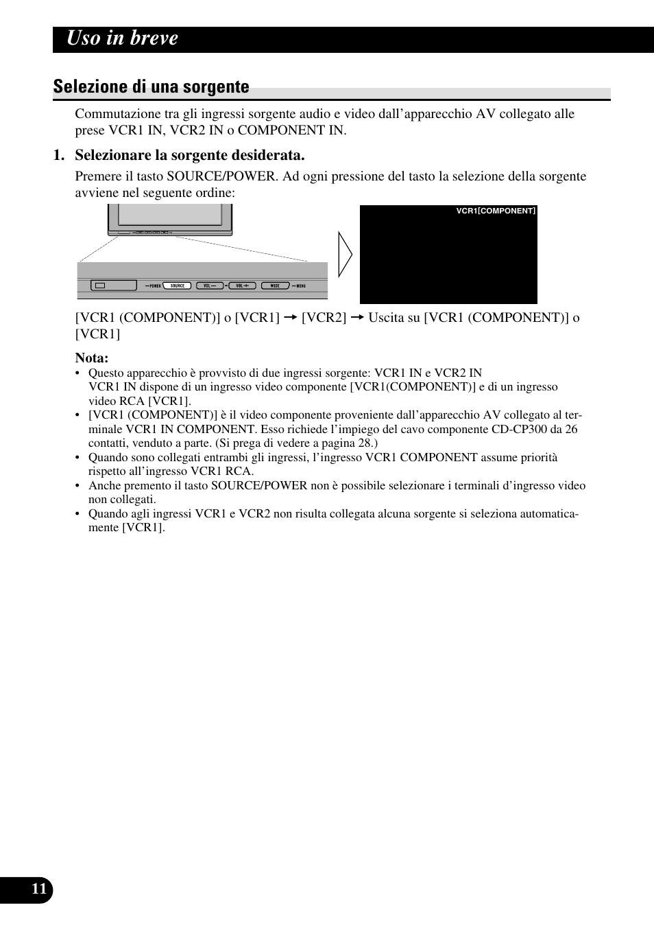 Selezione di una sorgente, Uso in breve | Pioneer AVD-W1100V User Manual | Page 140 / 226