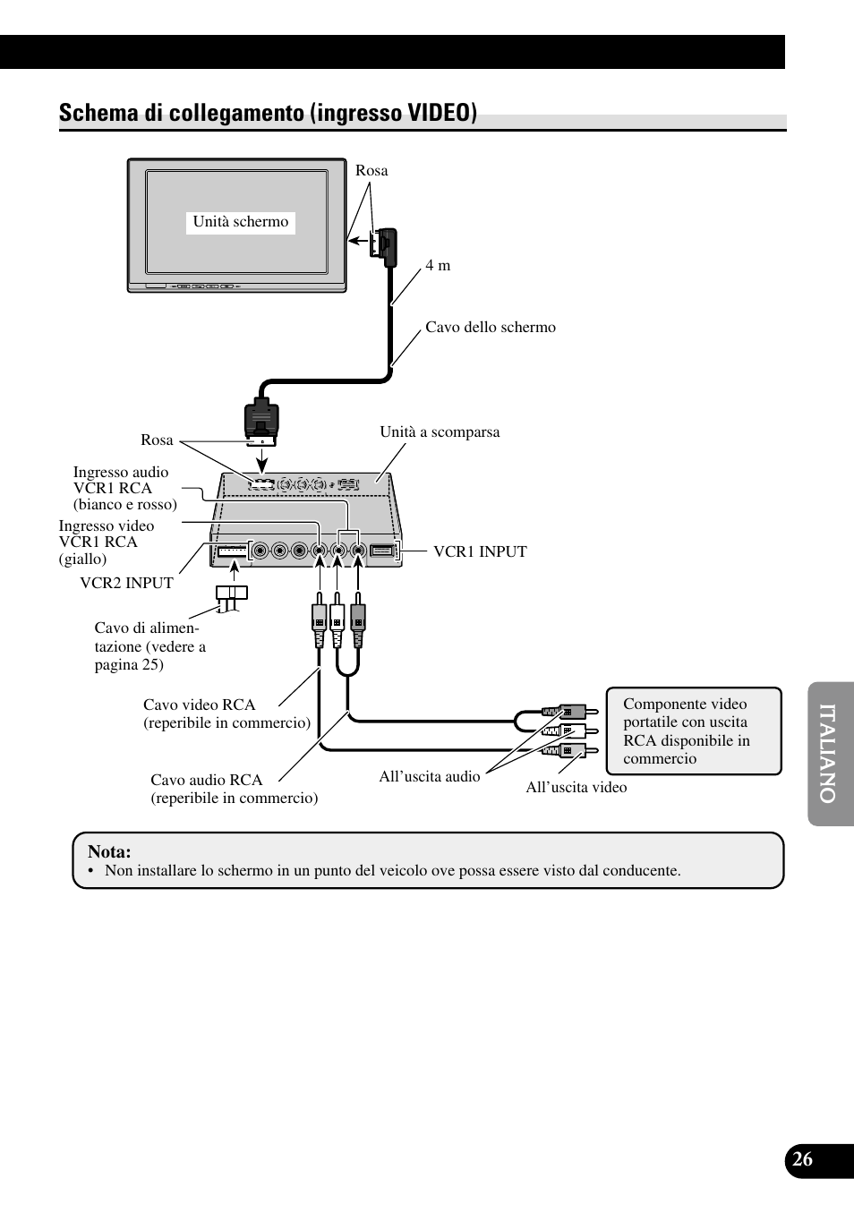 Schema di collegamento (ingresso video) | Pioneer AVD-W1100V User Manual | Page 155 / 226