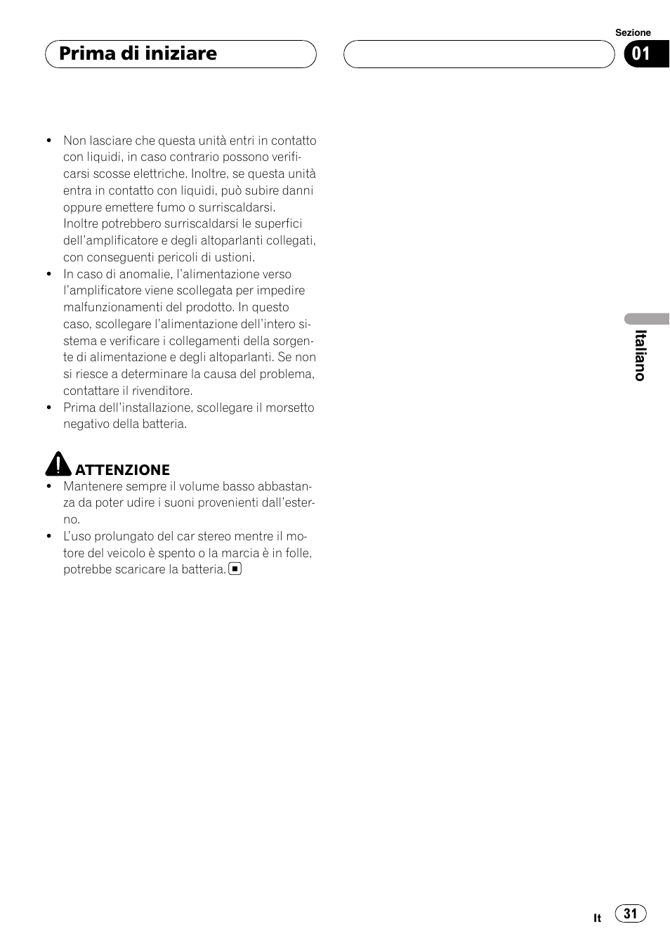 Prima di iniziare | Pioneer GM-D9500F User Manual | Page 31 / 104