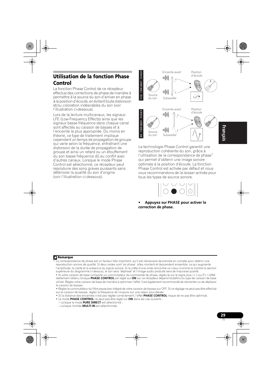 Utilisation de la fonction phase control | Pioneer VSX-519V-K User Manual | Page 75 / 140