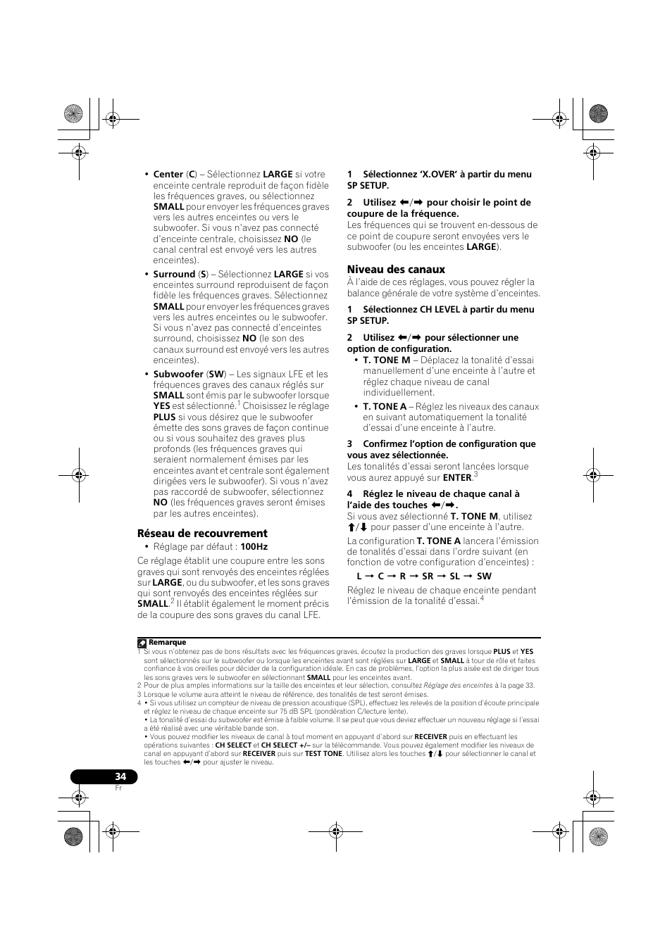 Réseau de recouvrement, Niveau des canaux, Réseau de recouvrement niveau des canaux | Pioneer VSX-519V-K User Manual | Page 80 / 140