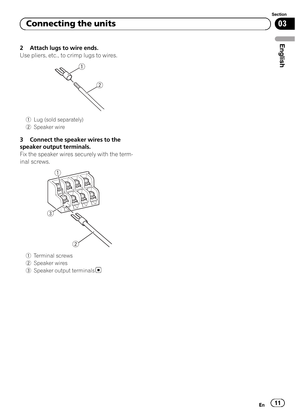 03 connecting the units | Pioneer GM-6500F User Manual | Page 11 / 96