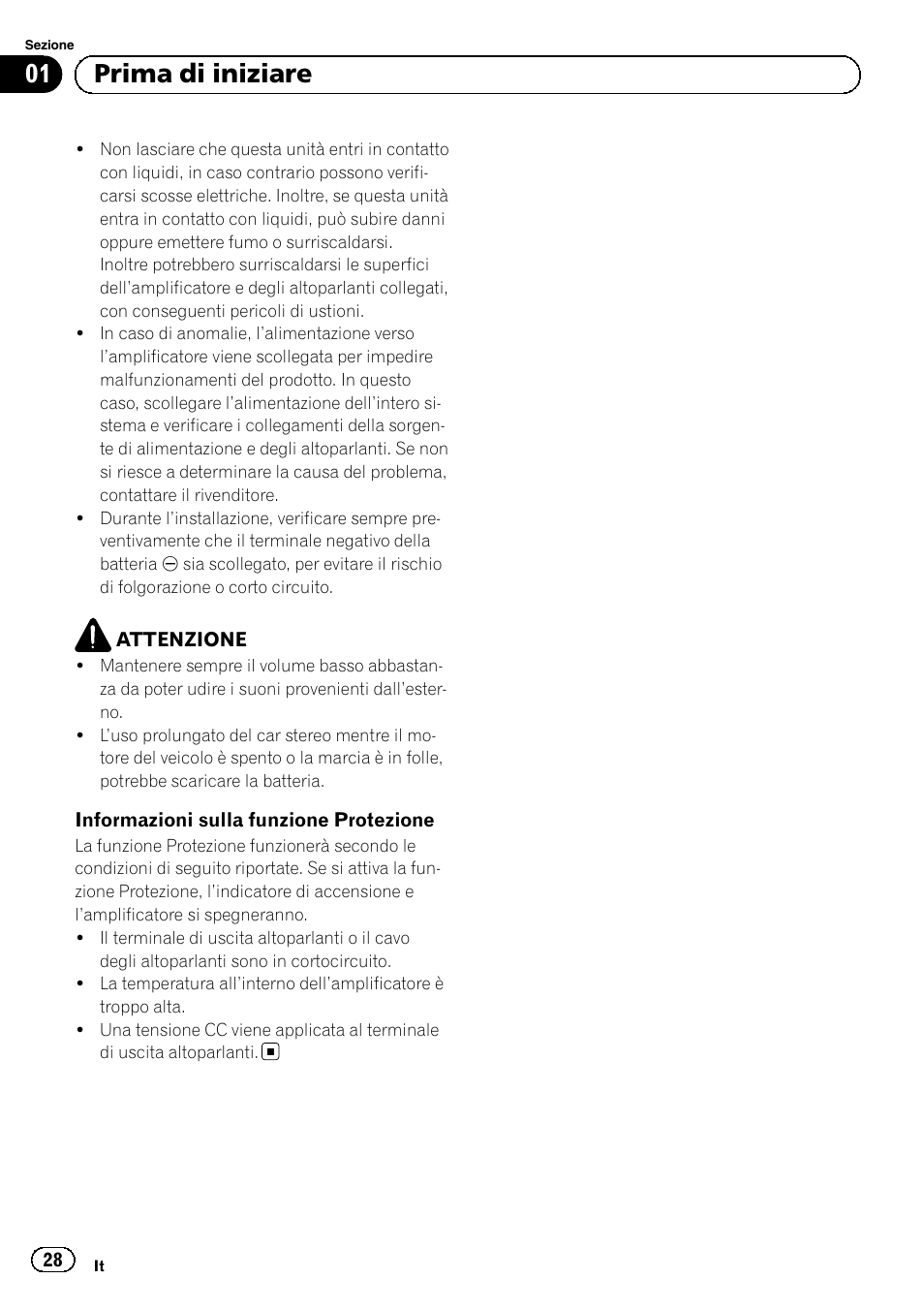 01 prima di iniziare | Pioneer GM-6500F User Manual | Page 28 / 96