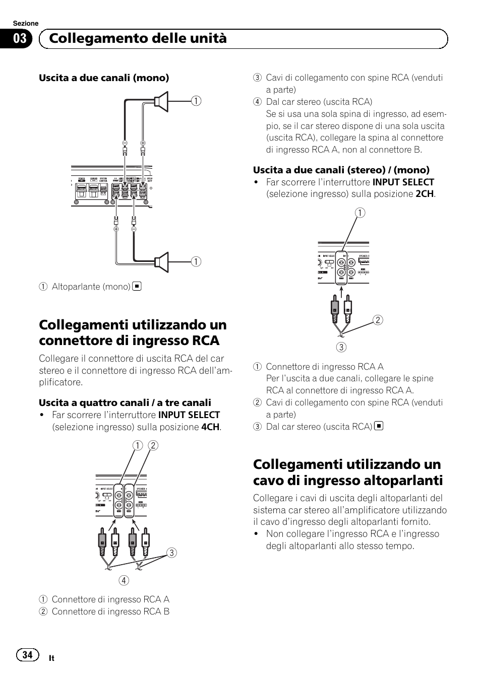 03 collegamento delle unità | Pioneer GM-6500F User Manual | Page 34 / 96