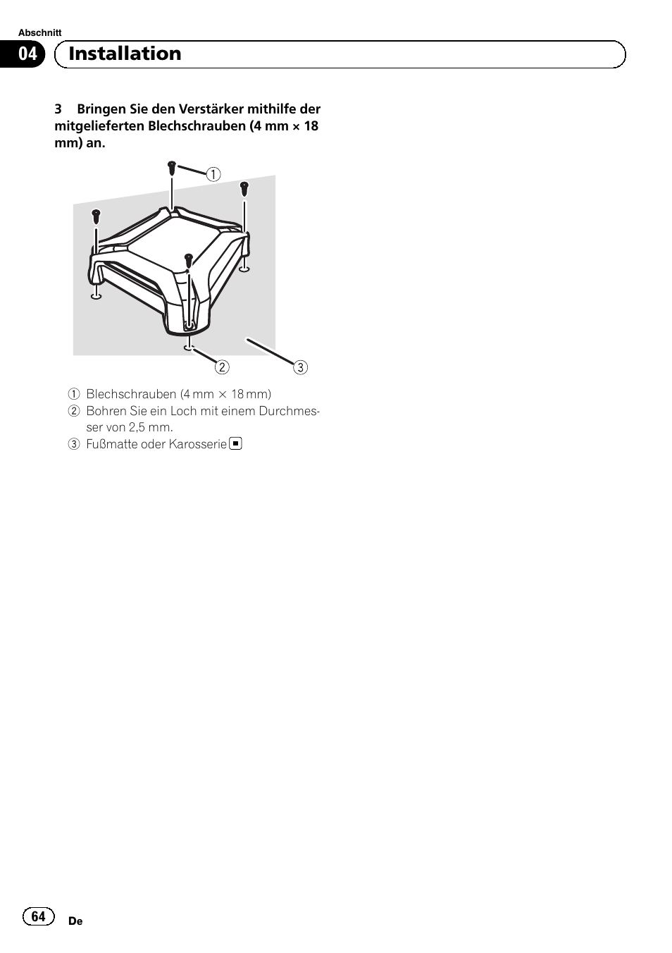 04 installation | Pioneer GM-6500F User Manual | Page 64 / 96