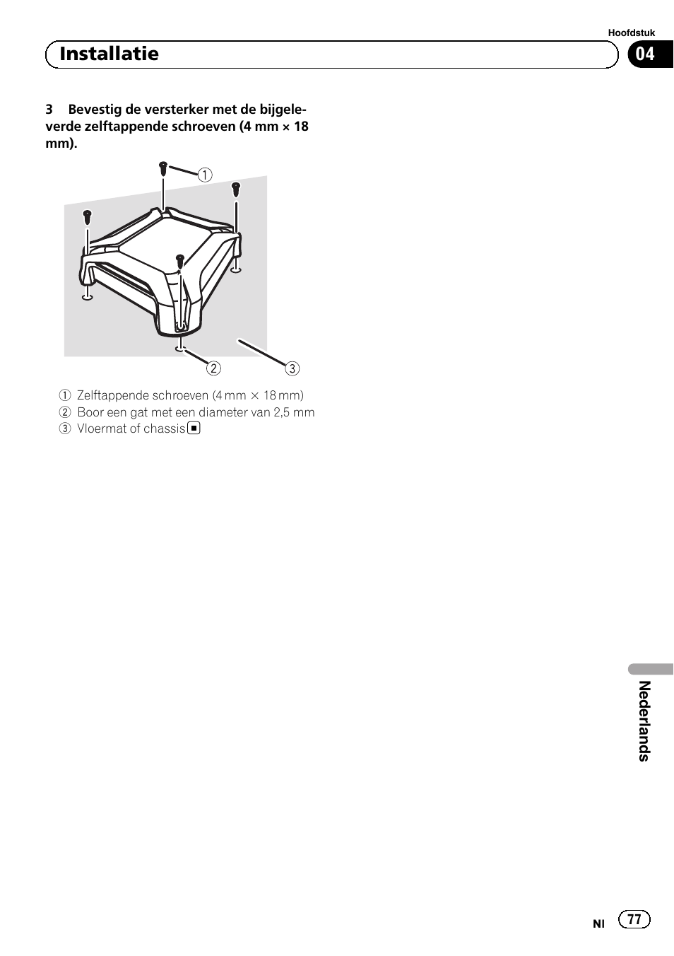 04 installatie | Pioneer GM-6500F User Manual | Page 77 / 96