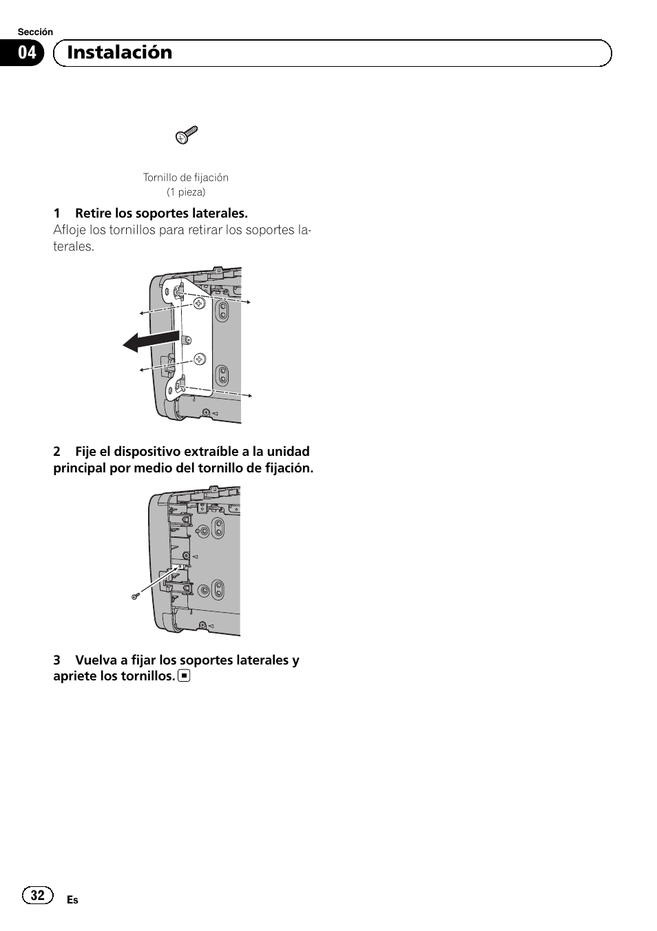 04 instalación | Pioneer AVIC-F3210BT User Manual | Page 32 / 120