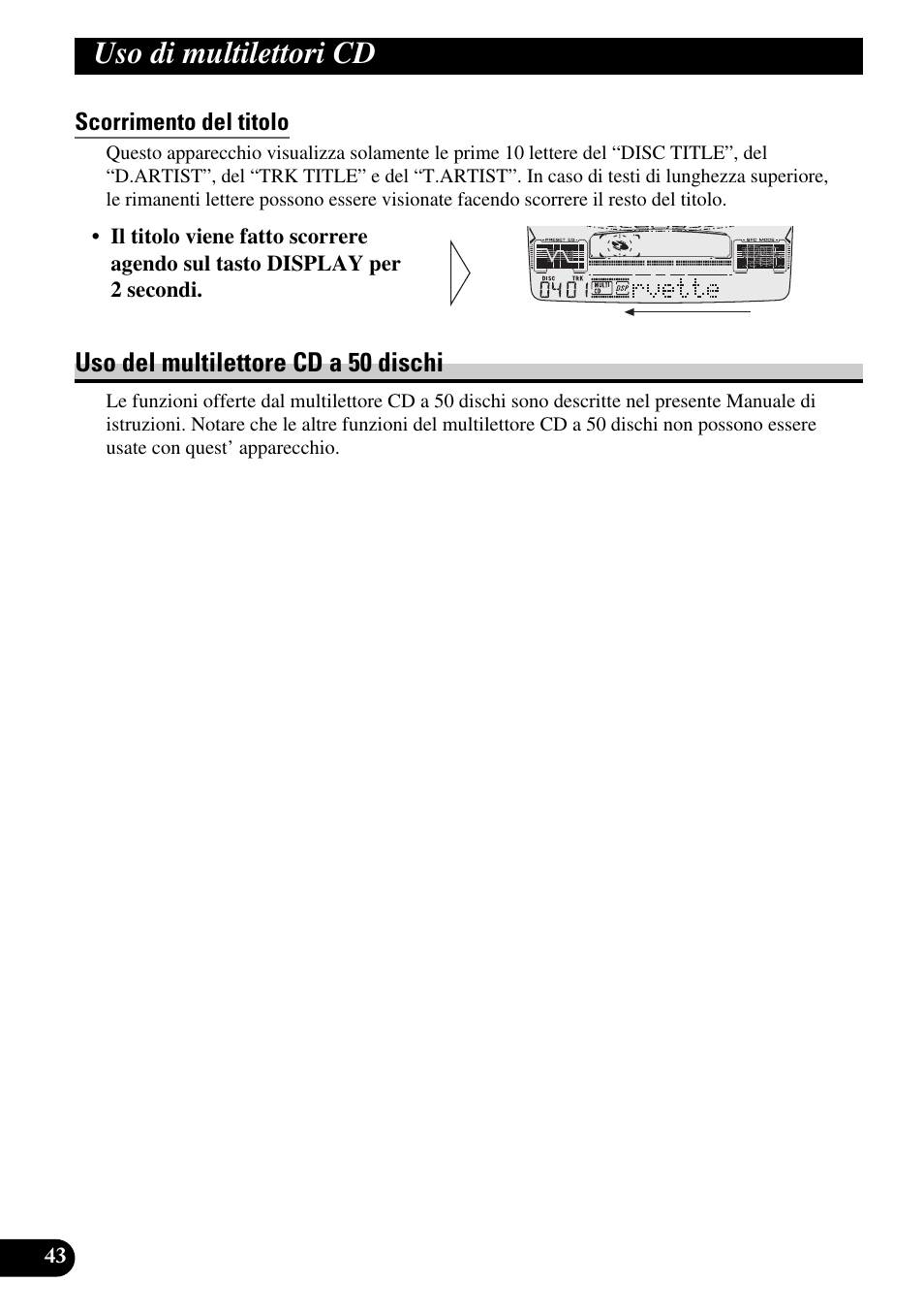 Uso del multilettore cd a 50 dischi, Uso di multilettori cd | Pioneer FH-P6600R User Manual | Page 106 / 188