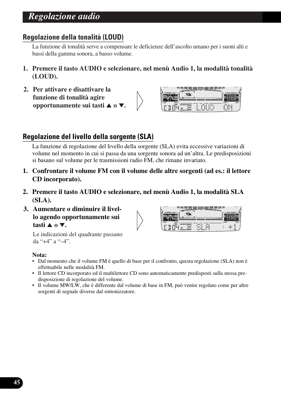 A title (english) regolazione audio | Pioneer FH-P6600R User Manual | Page 108 / 188
