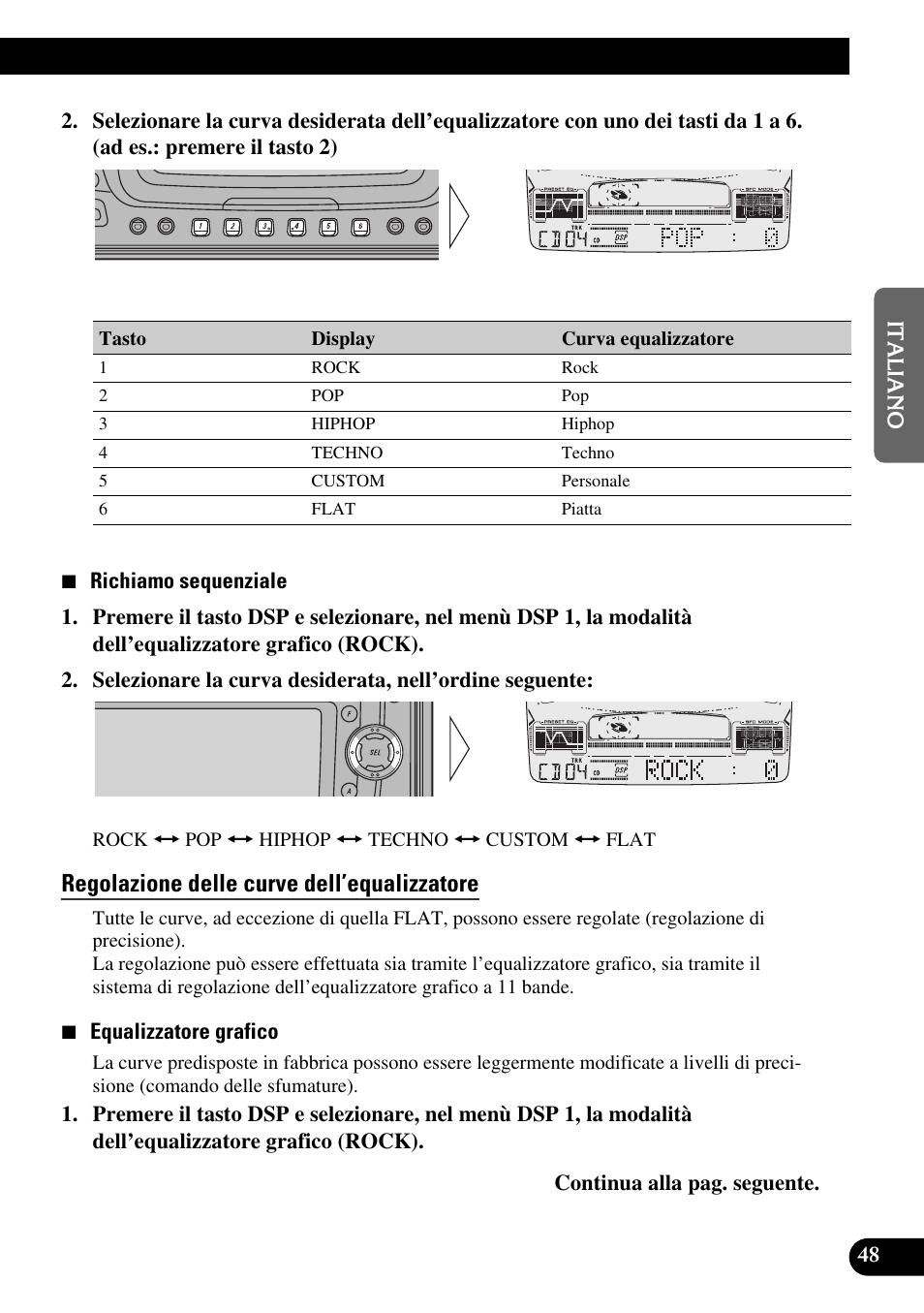 Regolazione delle curve dell’equalizzatore | Pioneer FH-P6600R User Manual | Page 111 / 188