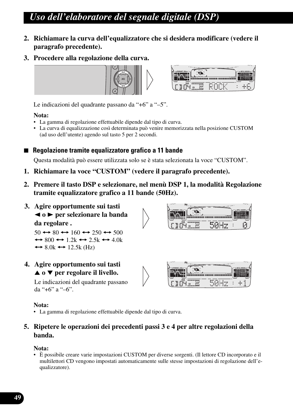 Uso dell’elaboratore del segnale digitale (dsp) | Pioneer FH-P6600R User Manual | Page 112 / 188