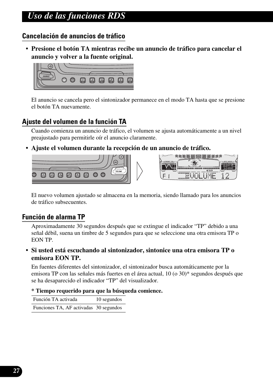 Uso de las funciones rds | Pioneer FH-P6600R User Manual | Page 152 / 188