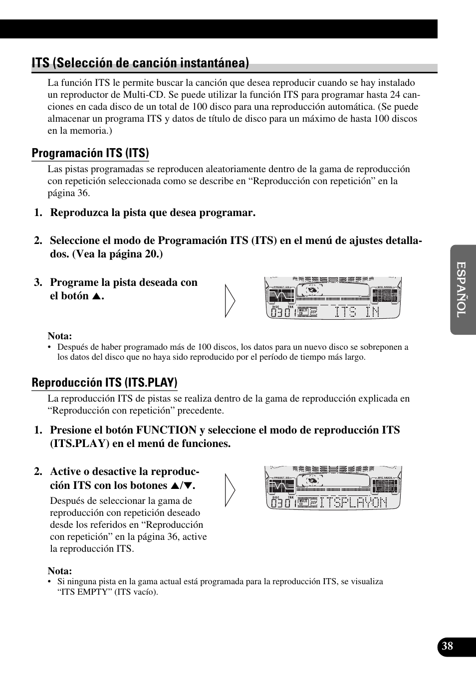 Its (selección de canción instantánea), Programación its (its), Reproducción its (its.play) | Borrado de una pista programada, Borrado de un disco programado | Pioneer FH-P6600R User Manual | Page 163 / 188