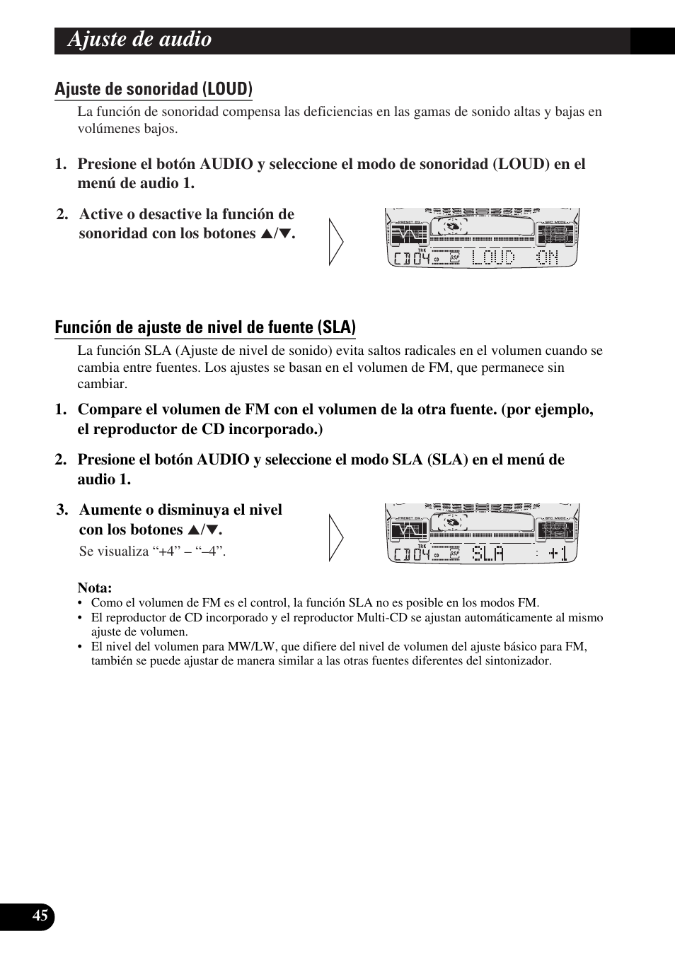 A title (english) ajuste de audio | Pioneer FH-P6600R User Manual | Page 170 / 188