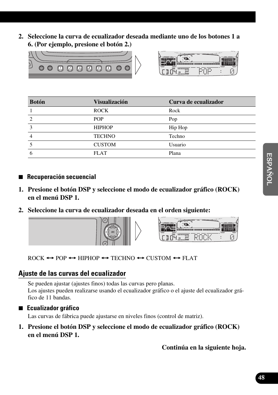 Ajuste de las curvas del ecualizador | Pioneer FH-P6600R User Manual | Page 173 / 188