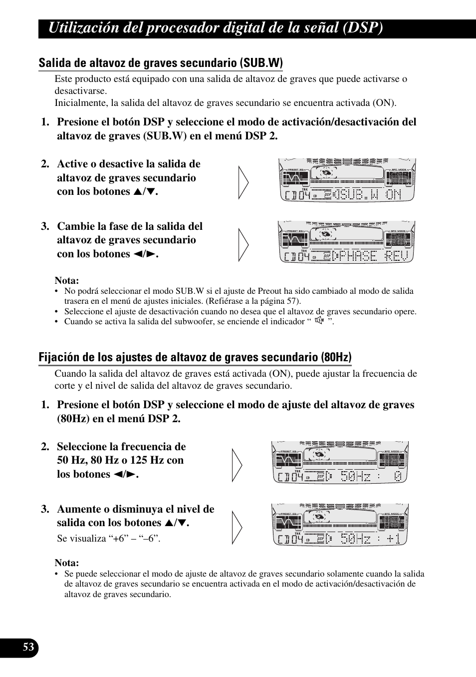 Salida de altavoz de graves secundario (sub.w) | Pioneer FH-P6600R User Manual | Page 178 / 188