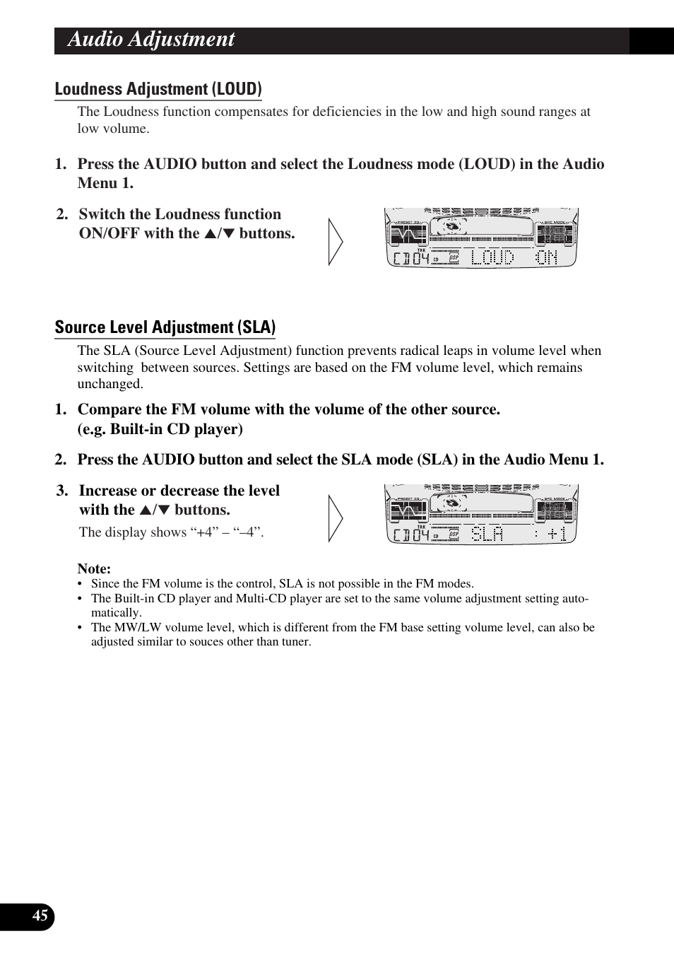A title (english) audio adjustment | Pioneer FH-P6600R User Manual | Page 46 / 188