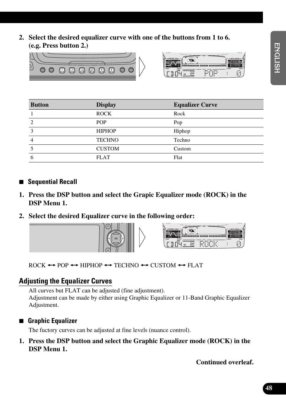 Adjusting the equalizer curves | Pioneer FH-P6600R User Manual | Page 49 / 188
