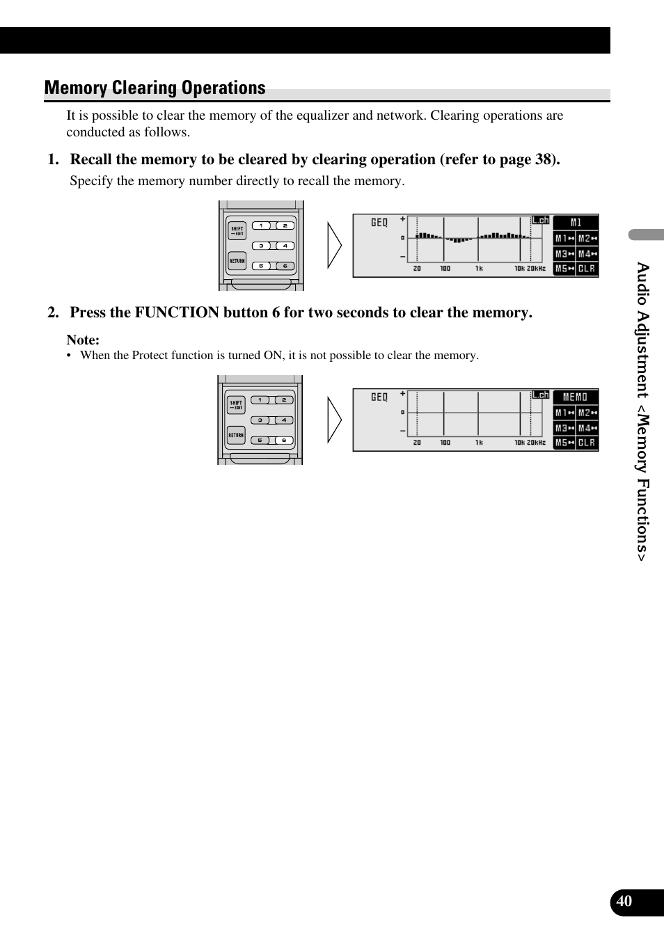Memory clearing operations | Pioneer DEQ-P90 User Manual | Page 41 / 58