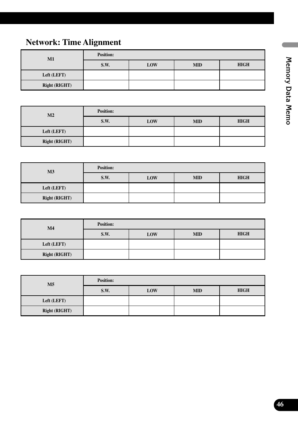 Network: time alignment | Pioneer DEQ-P90 User Manual | Page 47 / 58