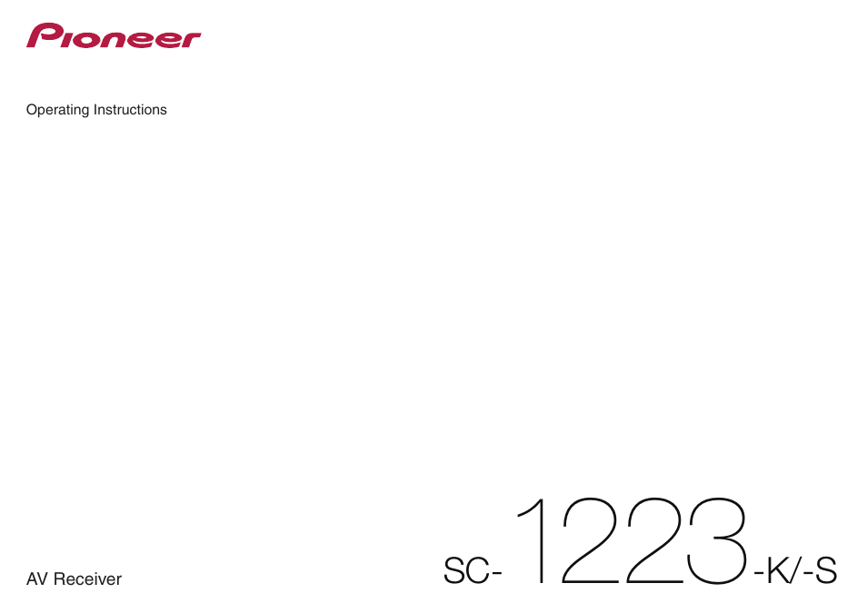 Pioneer SC-1223-S User Manual | 119 pages