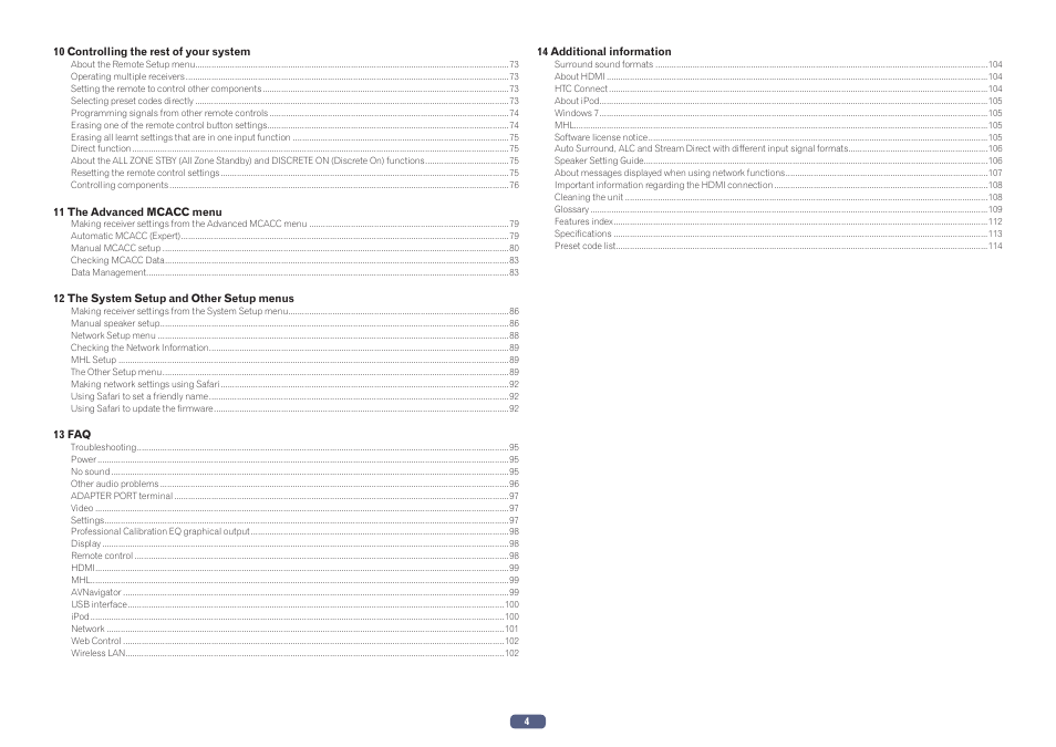 Pioneer SC-1223-S User Manual | Page 4 / 119