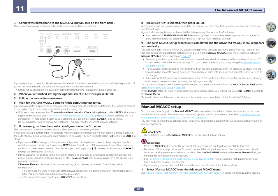 Manual mcacc setup | Pioneer SC-1223-S User Manual | Page 80 / 119