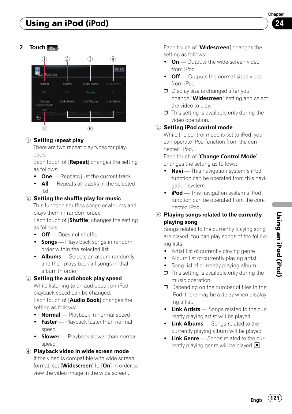 Setting ipod control, Using an ipod (ipod) | Pioneer AVIC-F10BT User Manual | Page 121 / 180