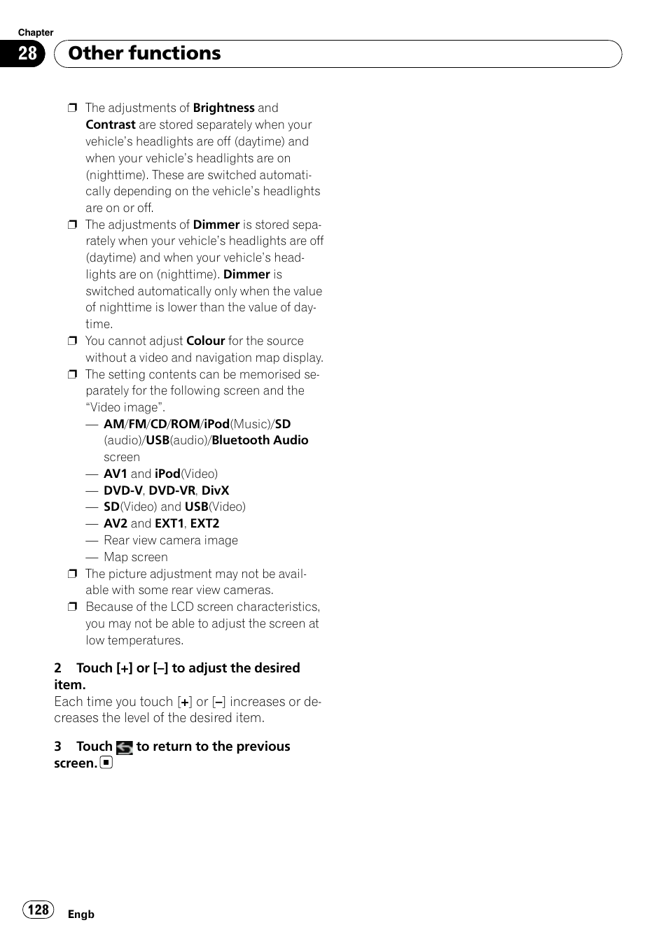 Other functions | Pioneer AVIC-F10BT User Manual | Page 128 / 180
