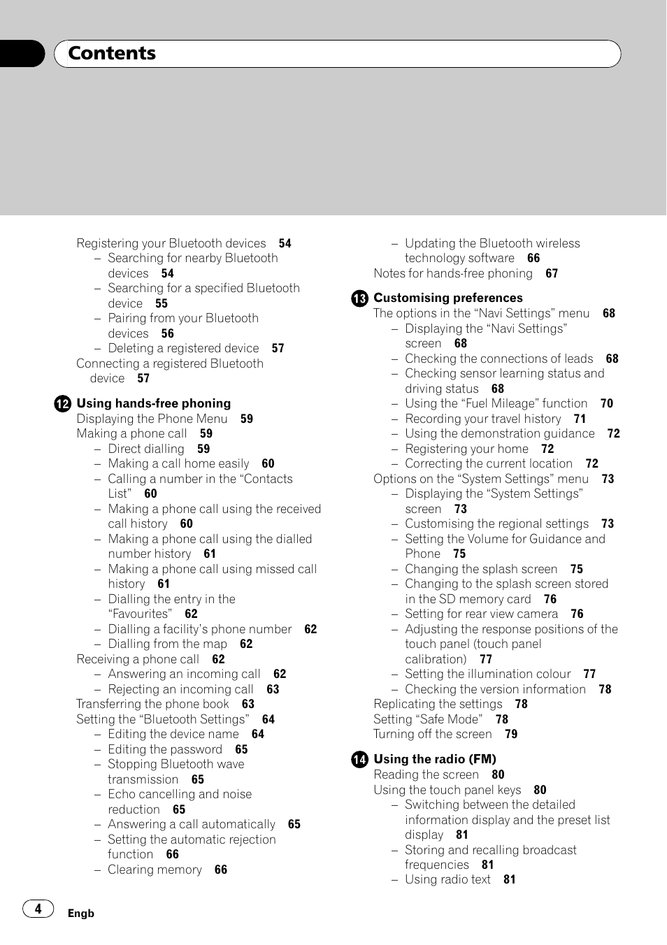 Pioneer AVIC-F10BT User Manual | Page 4 / 180