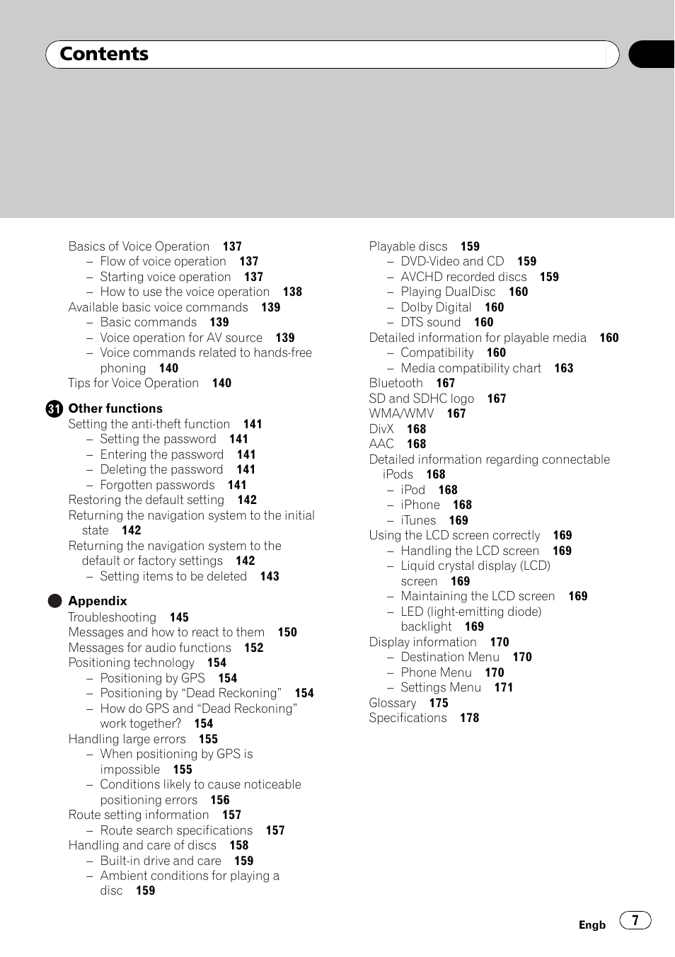 Pioneer AVIC-F10BT User Manual | Page 7 / 180