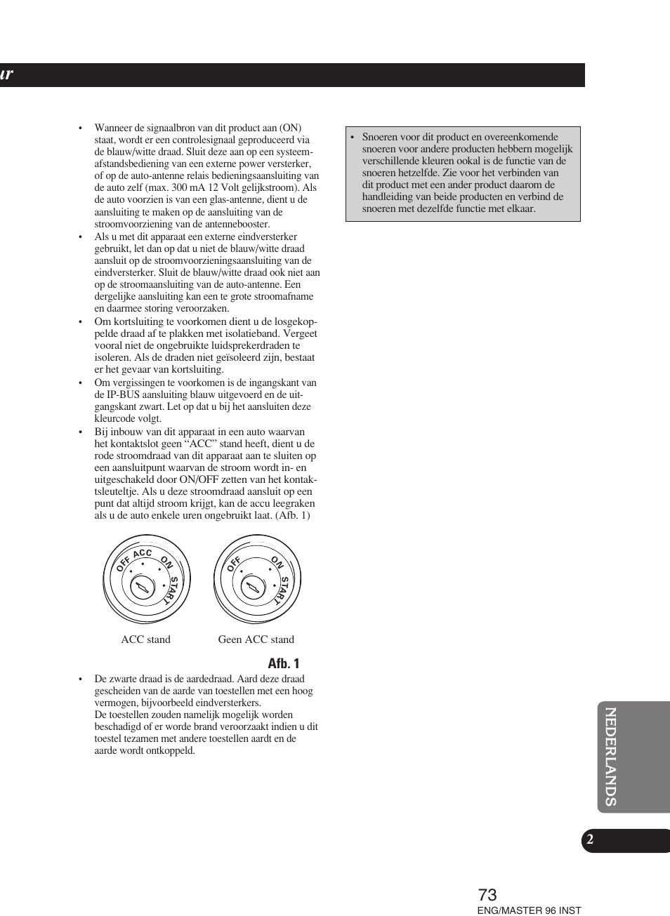 Afb. 1 | Pioneer DEH-P70BT User Manual | Page 73 / 86