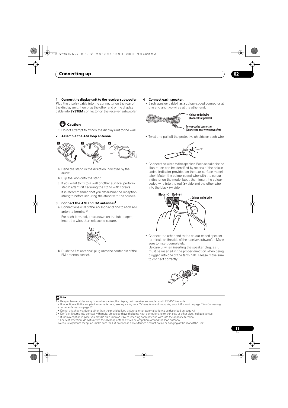 Connecting up 02 | Pioneer LX01 User Manual | Page 11 / 182
