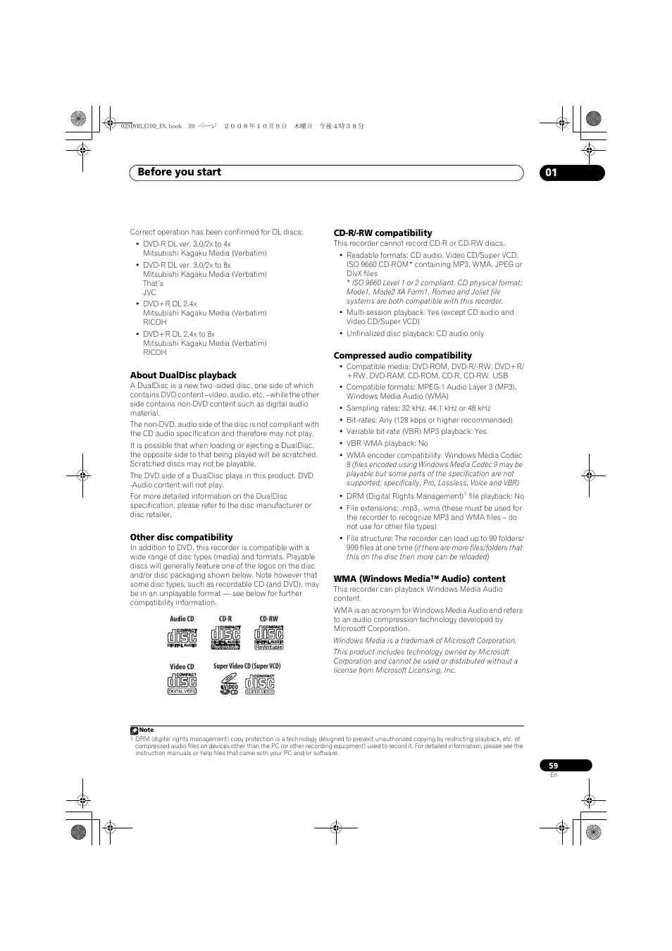 Before you start 01 | Pioneer LX01 User Manual | Page 59 / 182