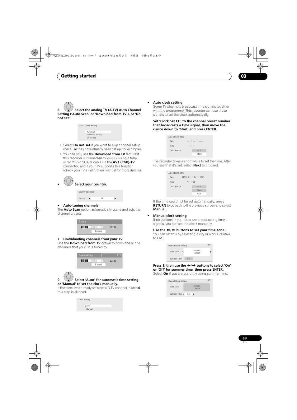 Getting started 03 | Pioneer LX01 User Manual | Page 69 / 182