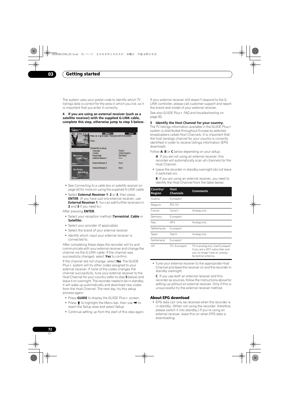 Getting started 03 | Pioneer LX01 User Manual | Page 72 / 182
