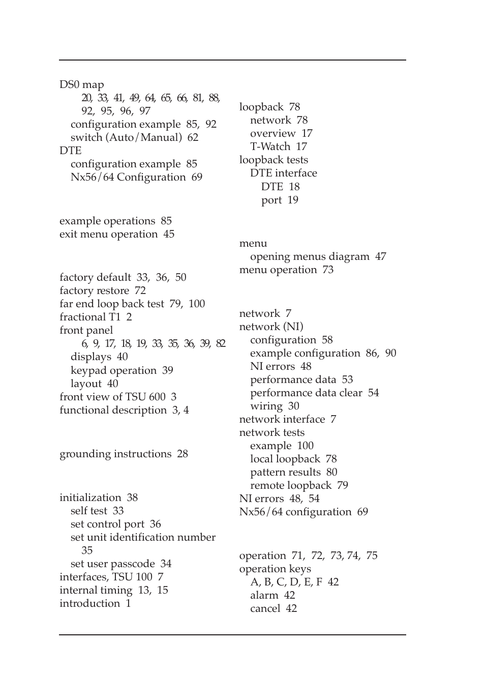 ADTRAN TSU 600 User Manual | Page 130 / 133