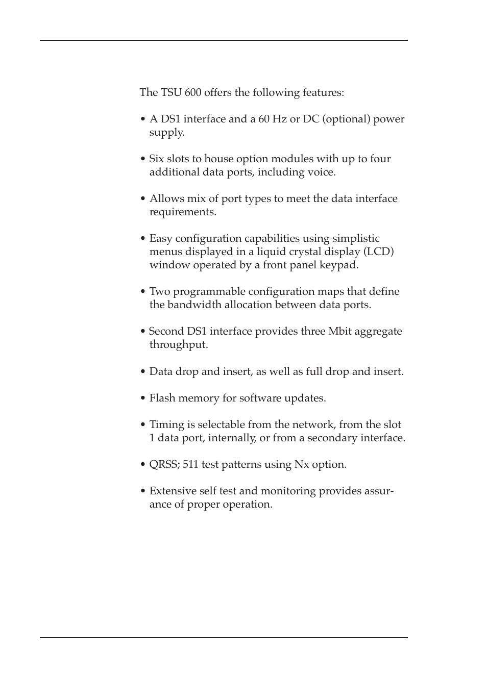 ADTRAN TSU 600 User Manual | Page 18 / 133